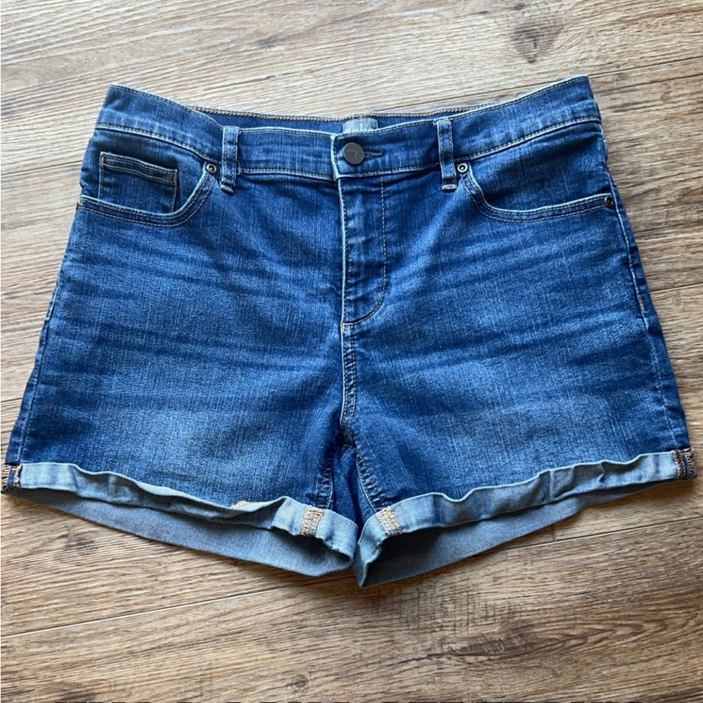 Denim Blue Women's Shorts with stretch